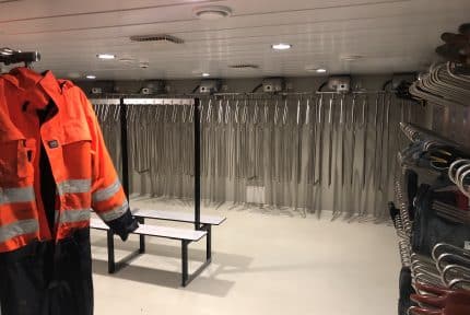 Drying room on maritime ship